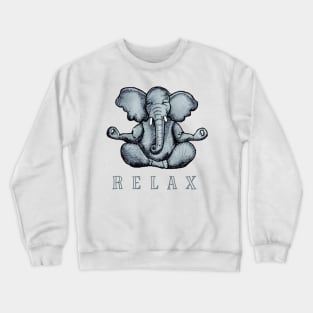 Relax Yoga Elephant Crewneck Sweatshirt